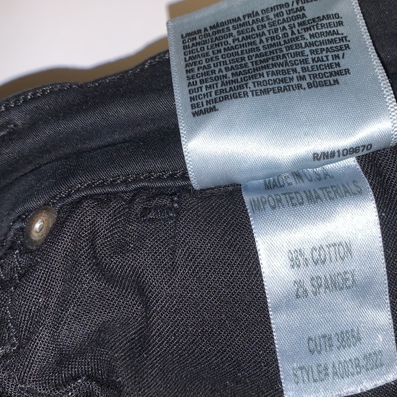 Agolde “Sophie” Black Distressed Skinnies - Women’s Size 27 - Picture 10 of 10